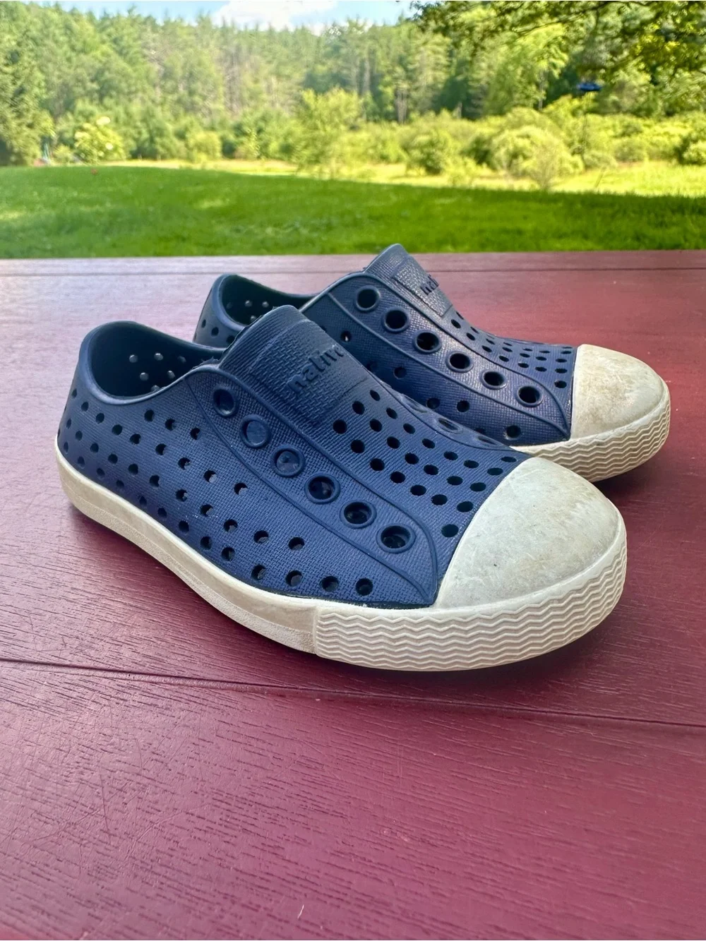 Native Jefferson Navy Slip-On Toddler Shoes